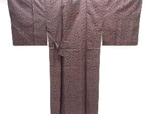 抽象薔薇模様織り出し本場泥大島紬ロング道中着